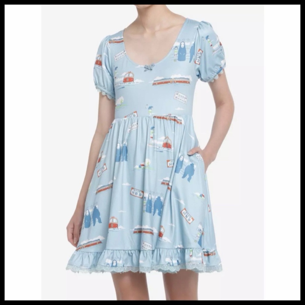 {Hot Topic} Studio Ghibli Spirited Away Sea Railway Ruffle Dress